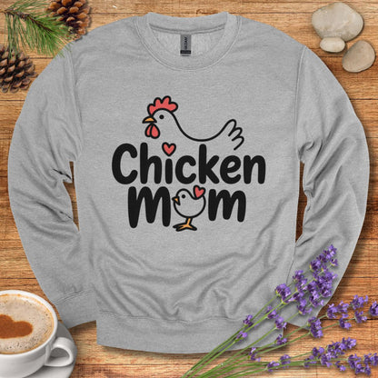 Chicken Mom Sweatshirt – Cute Farm Animal Pullover Gift for Poultry Moms & Backyard Chicken Keepers