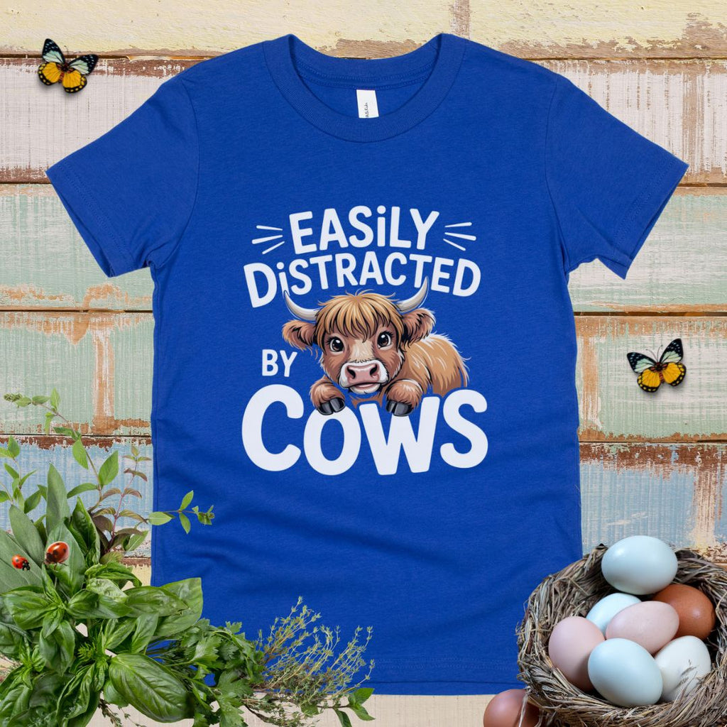 Kids Easily Distracted by Cows Tee