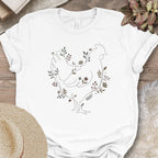 Botanical Line Art Hen Tee