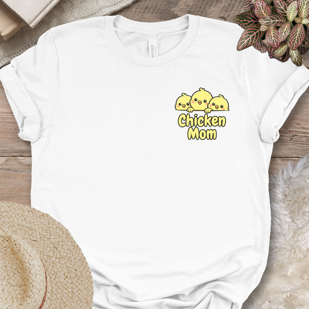 Cute Chicken Mom Chest Tee