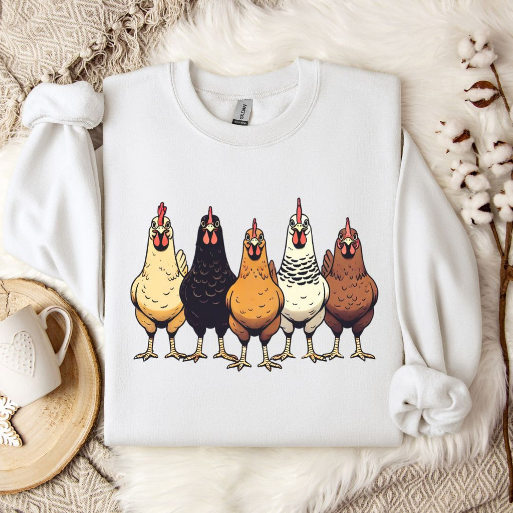 Multicolor Chicken Lineup Crewneck