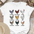 Chicken Breeds Lineup T-Shirt