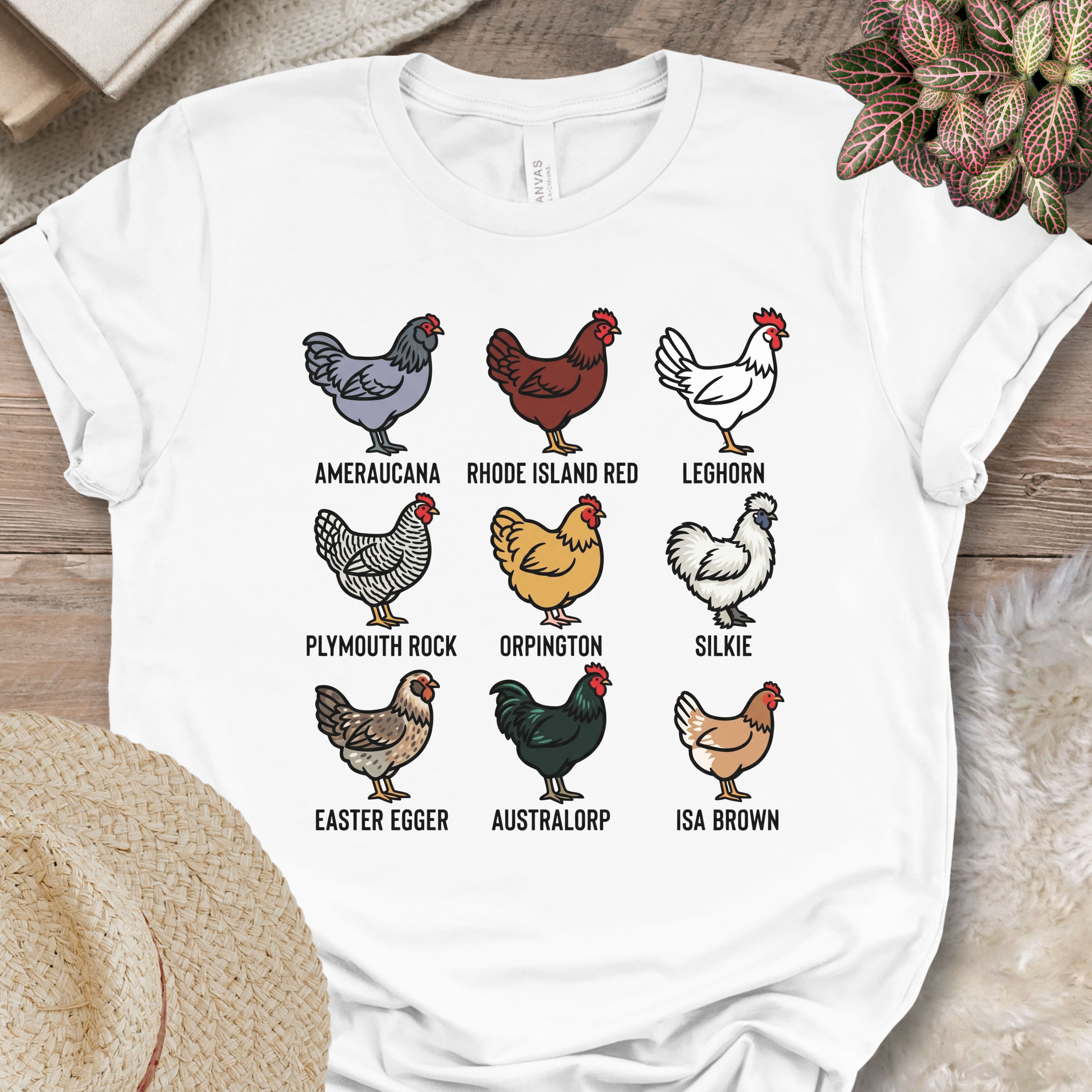 Chicken Breeds Lineup T-Shirt