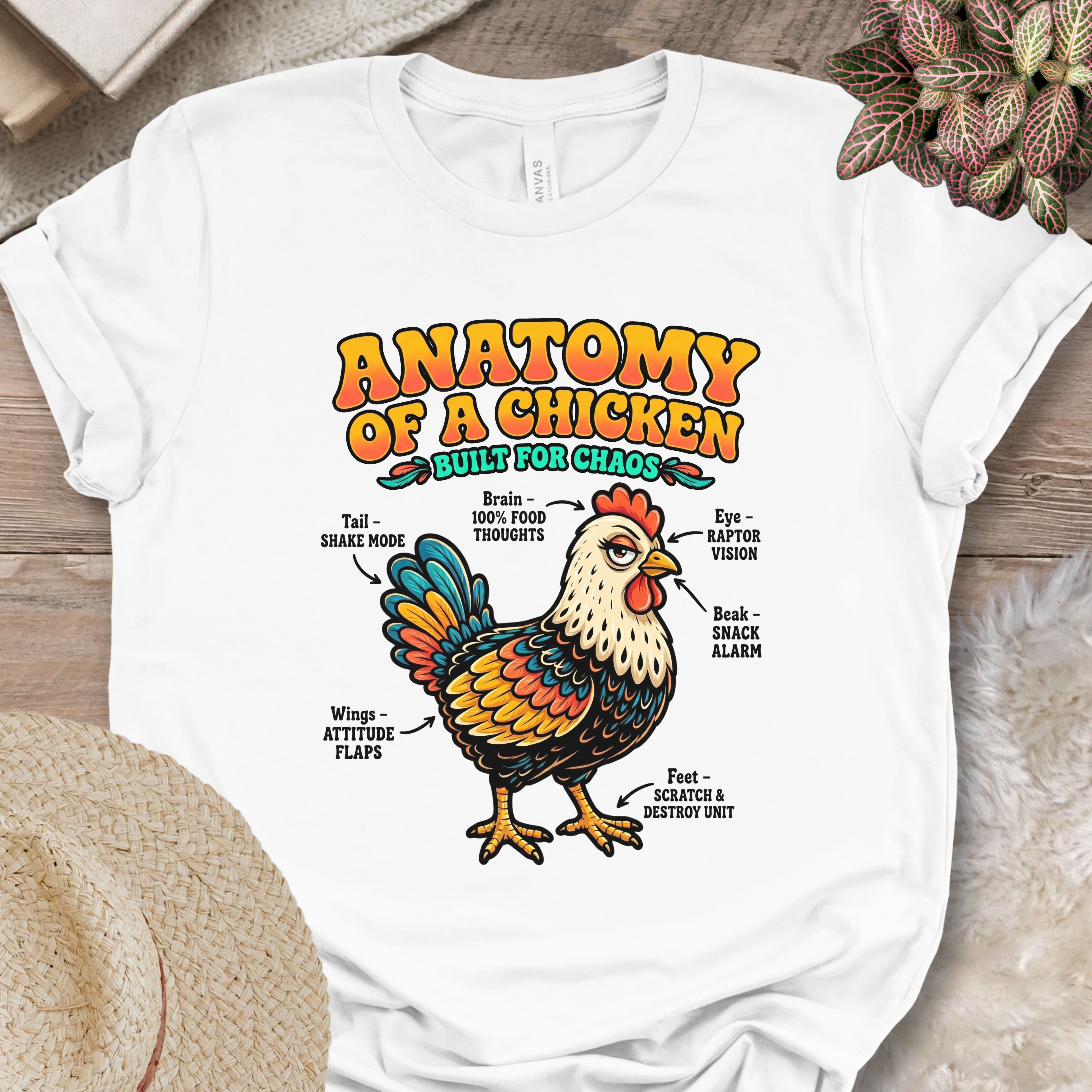 Chicken Chaos Anatomy Graphic Tee
