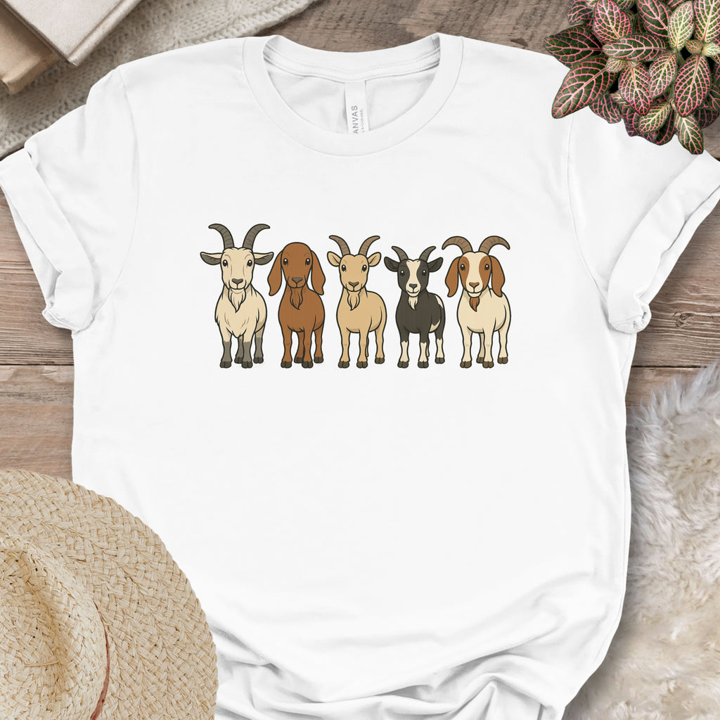Cute Cartoon Goats Farm Shirt