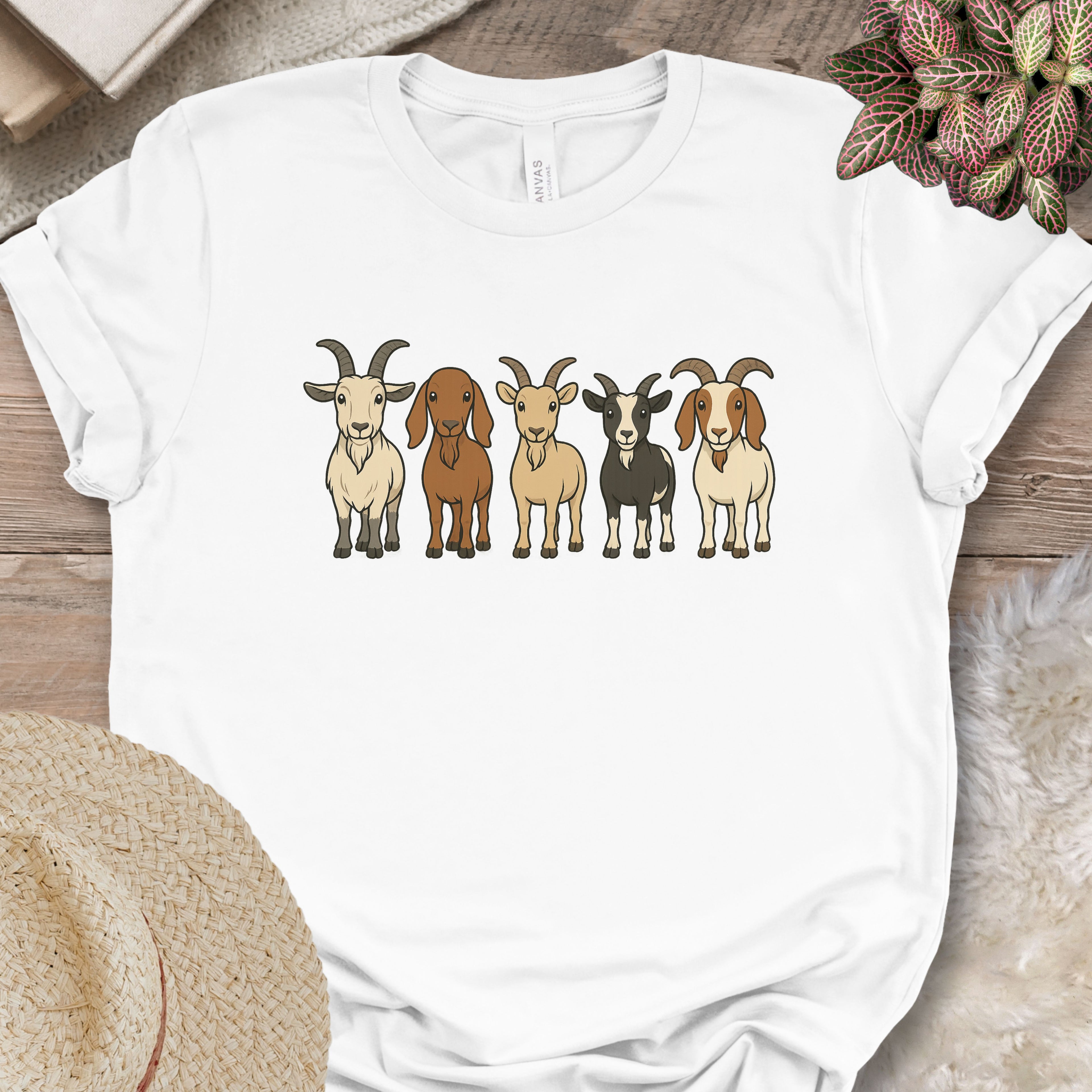 Cute Cartoon Goats Farm Shirt