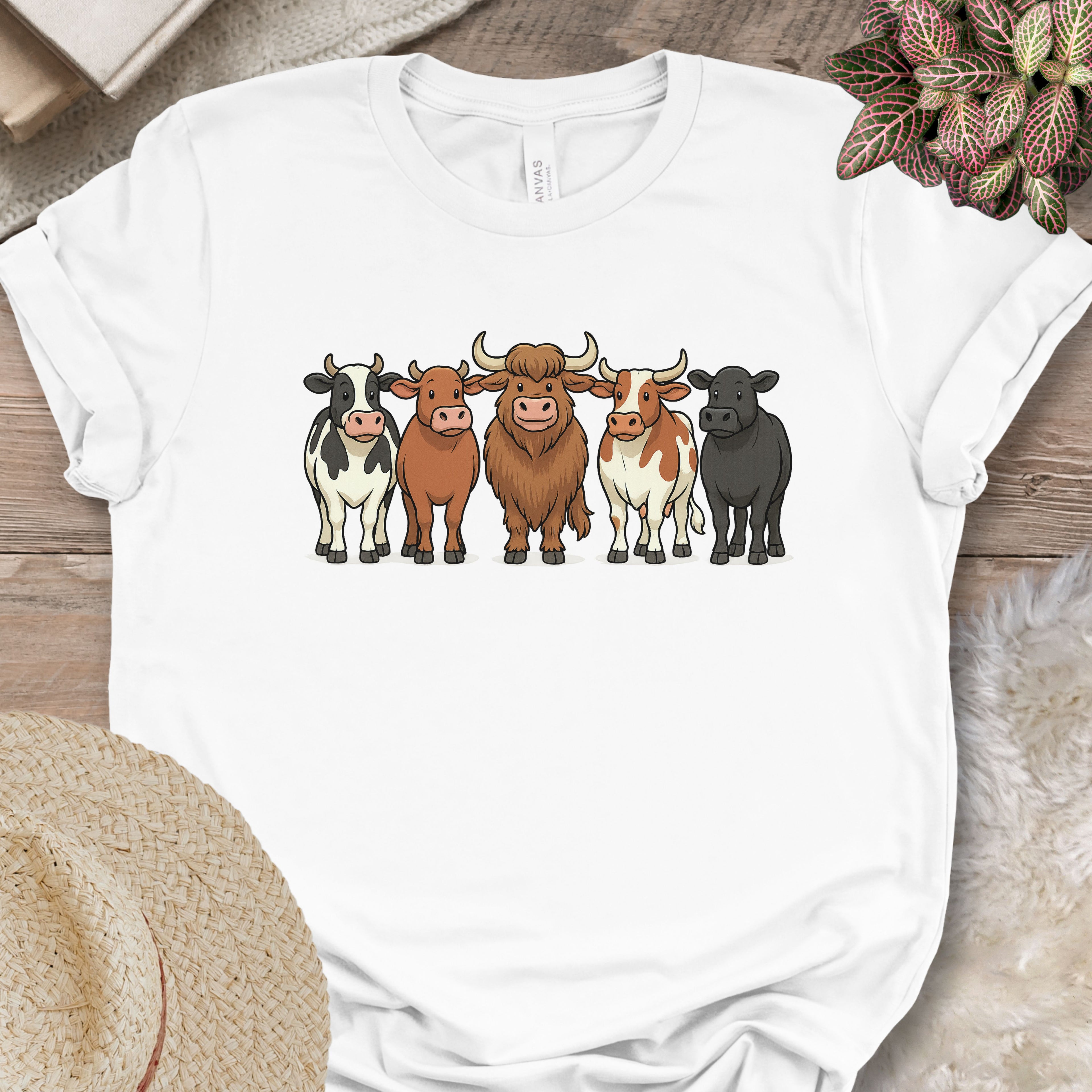 Cow Crew Cartoon Farm Shirt