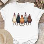 Five Chicken Flock Graphic T-Shirt