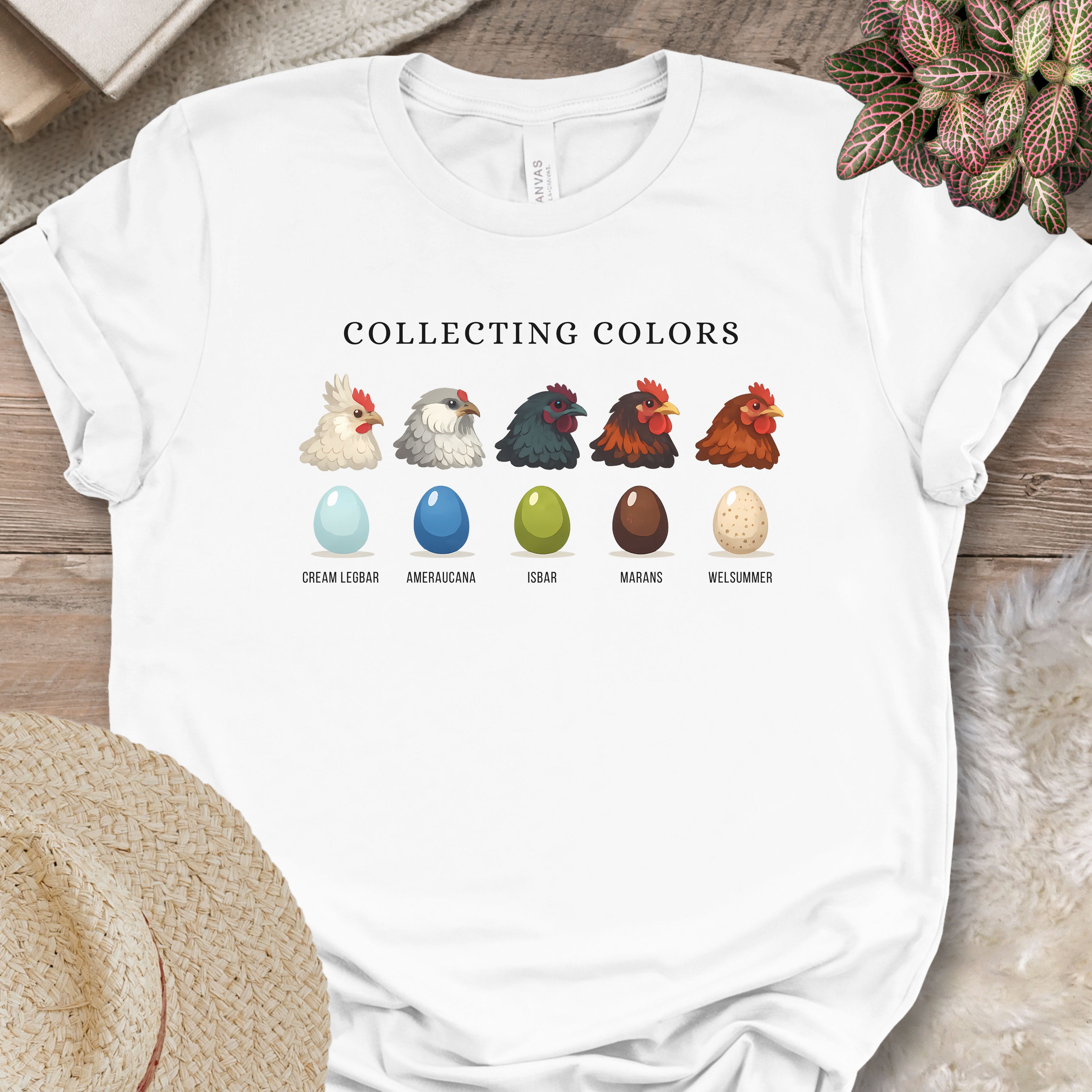 Colorful Farm Fresh Egg Chart Tee