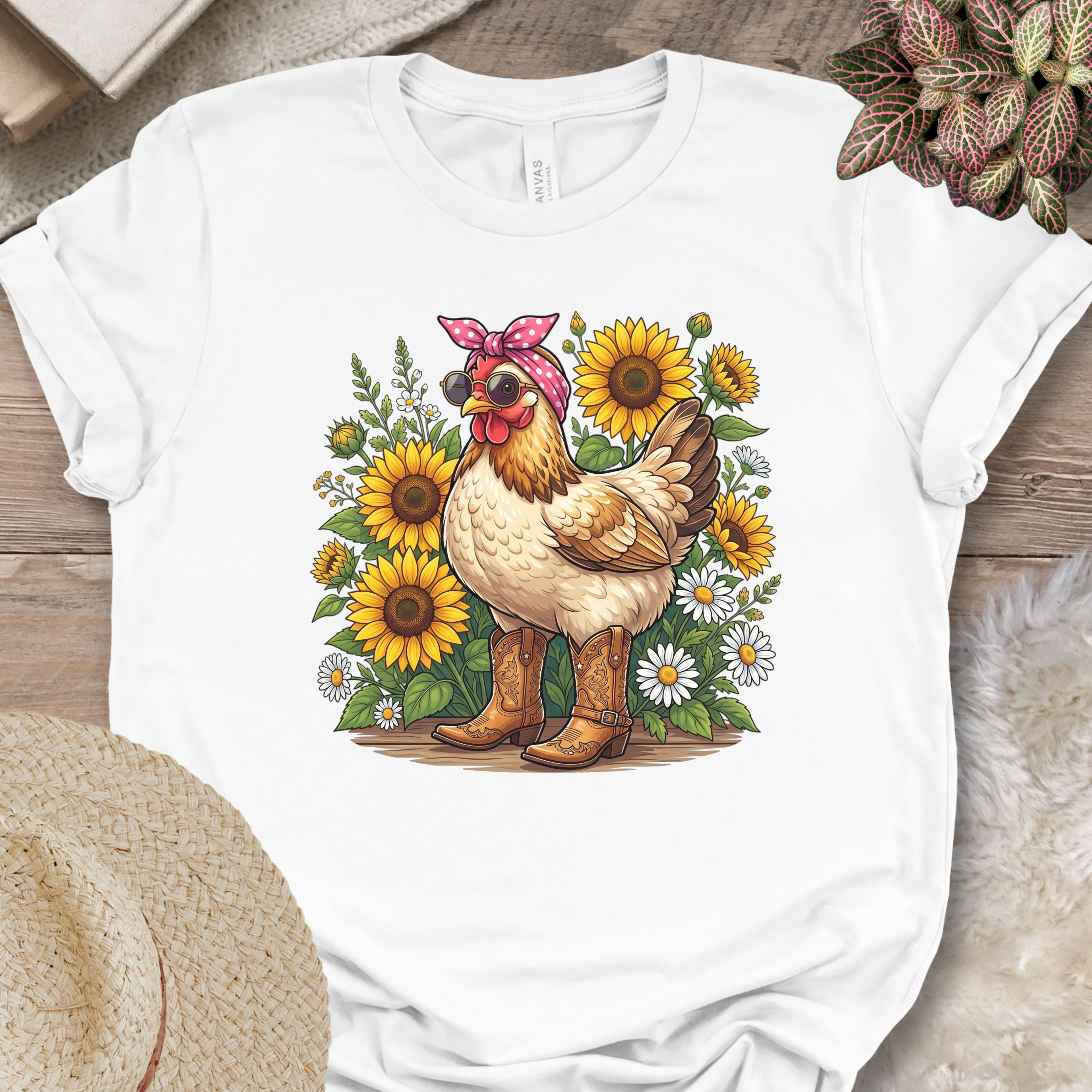 Sunflower Chicken Graphic Shirt