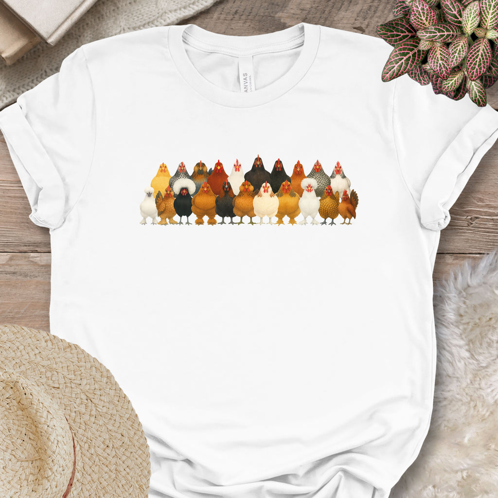 Popular Chicken Breeds Lineup T-Shirt