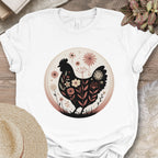 Boho Floral Chicken Silhouette Shirt