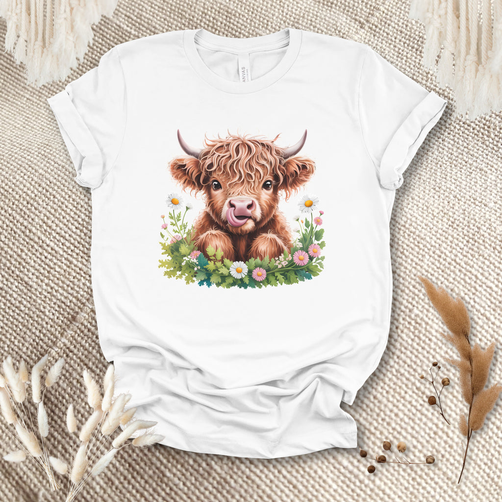 Floral Baby Cow Tee