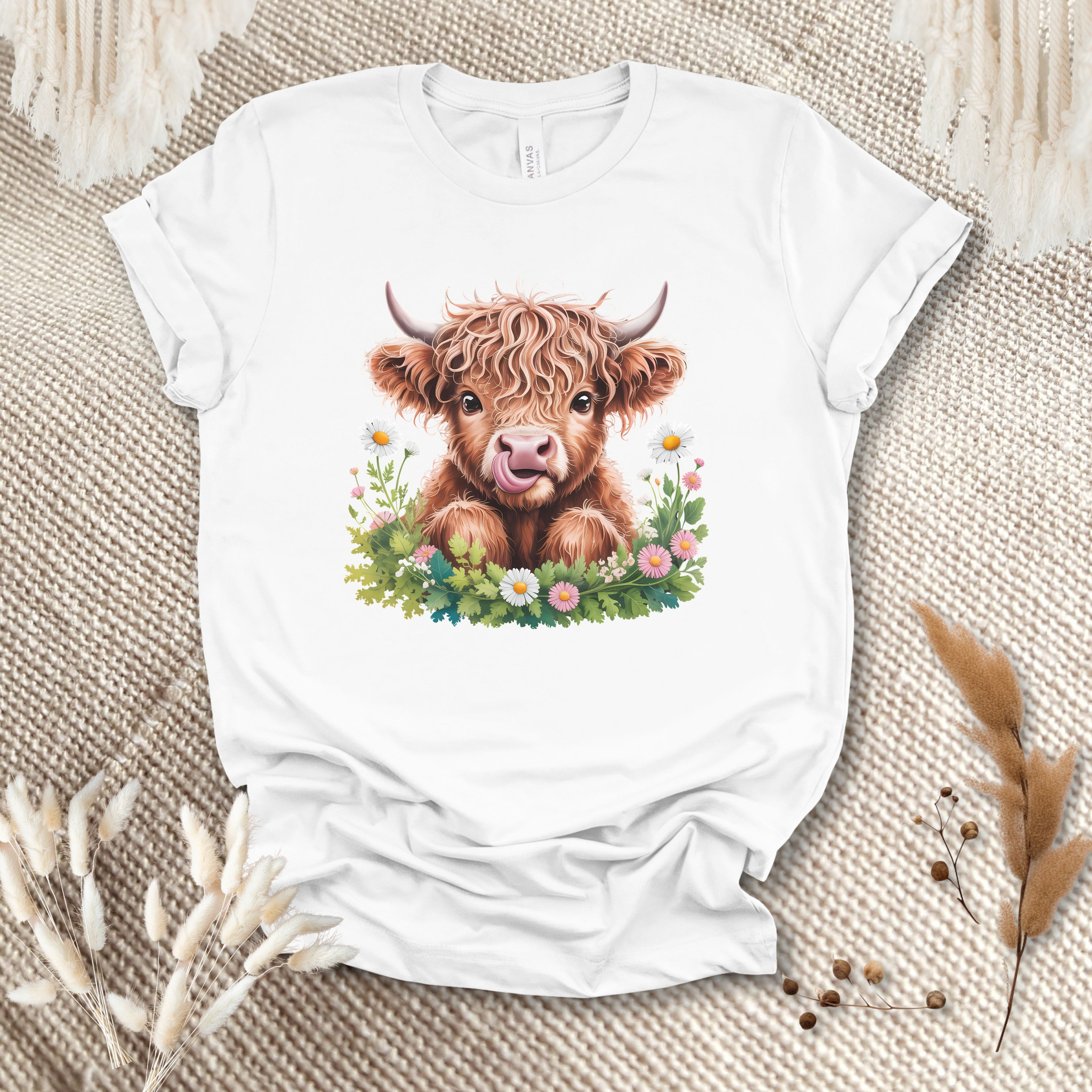 Floral Baby Cow Tee