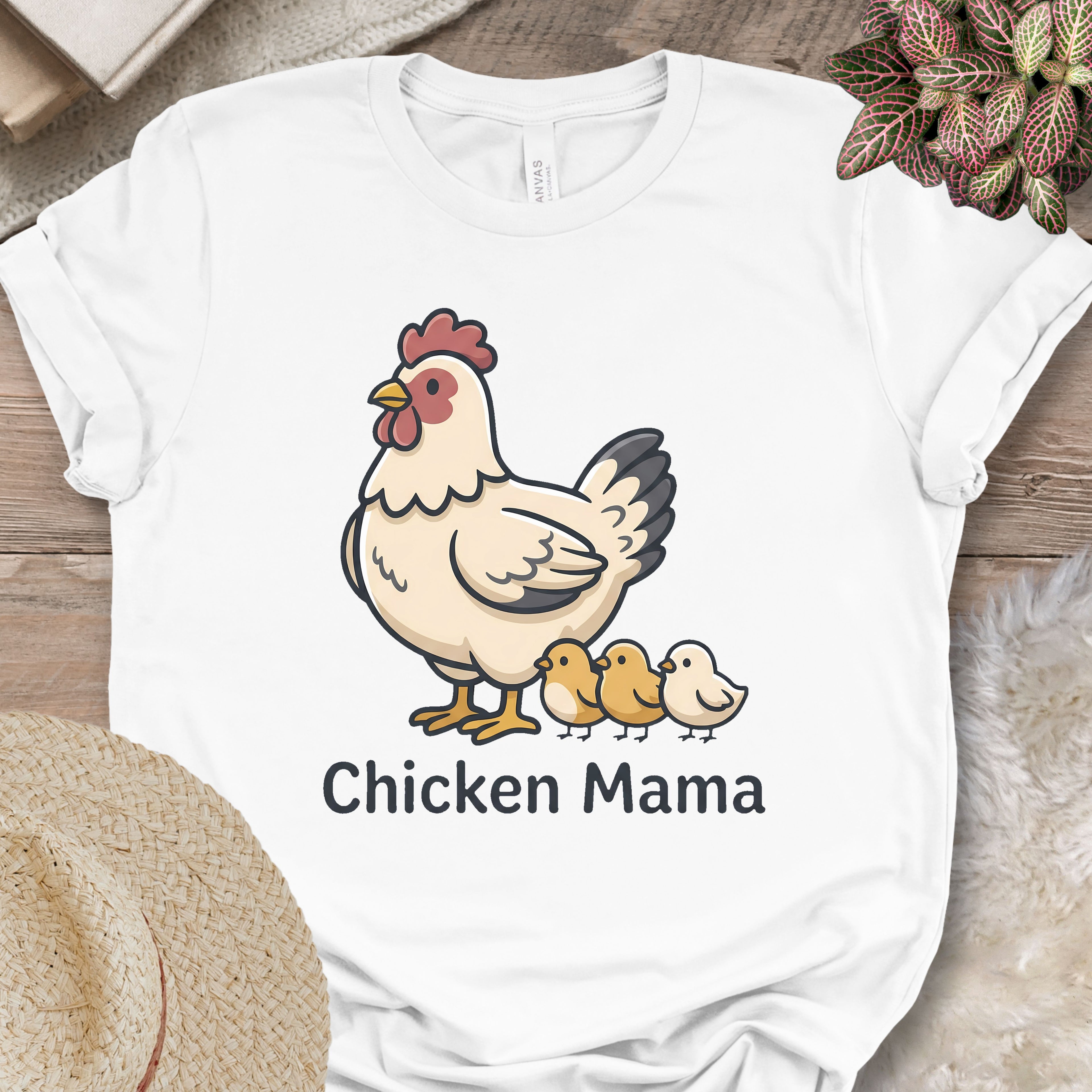 Chicken Mama Farm Illustration T-Shirt
