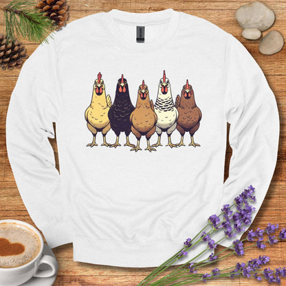 Chicken Lover Sweatshirt – Cute Hen Pullover Gift for Chicken Moms, Farmers & Backyard Keepers