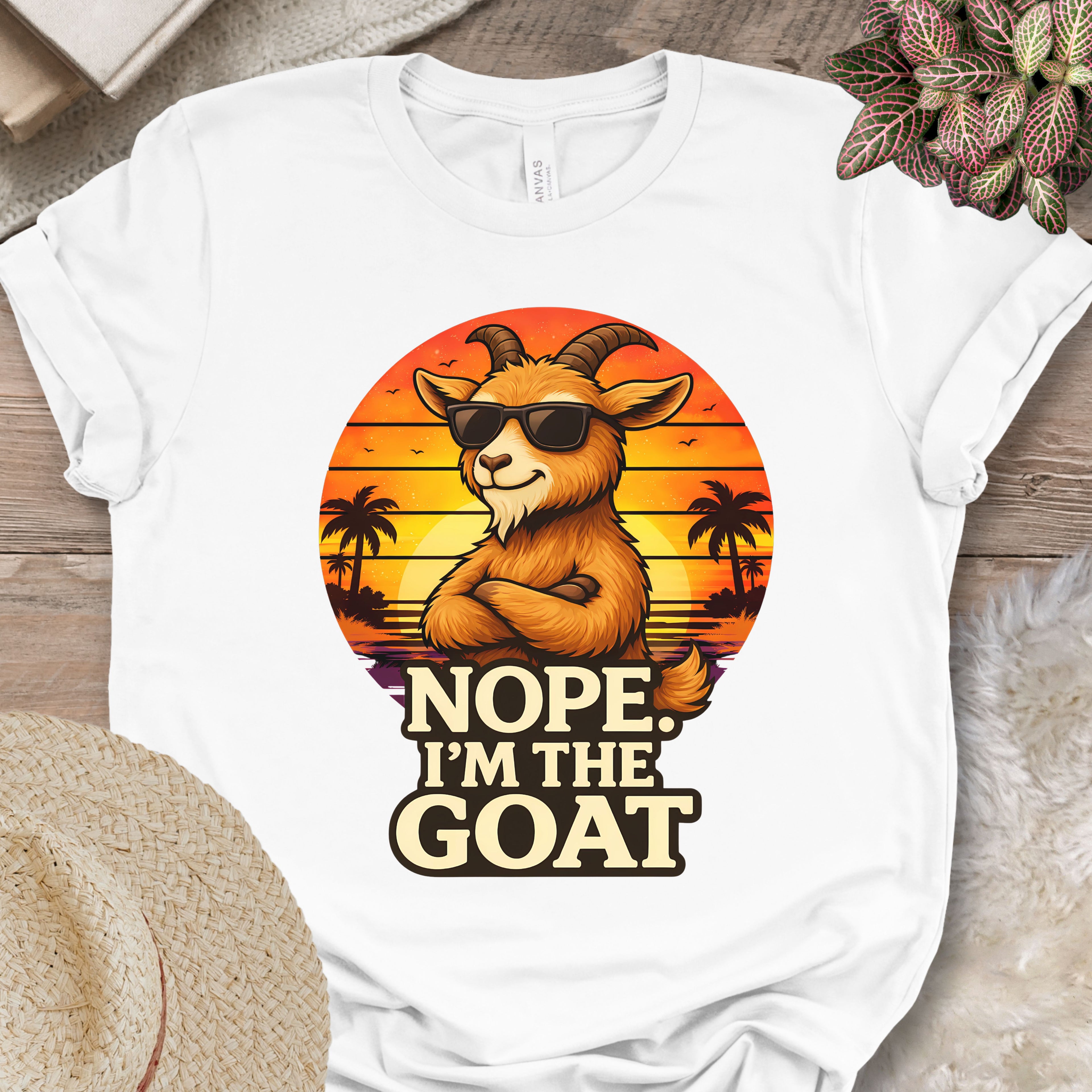 Retro Sunset Goat Tee