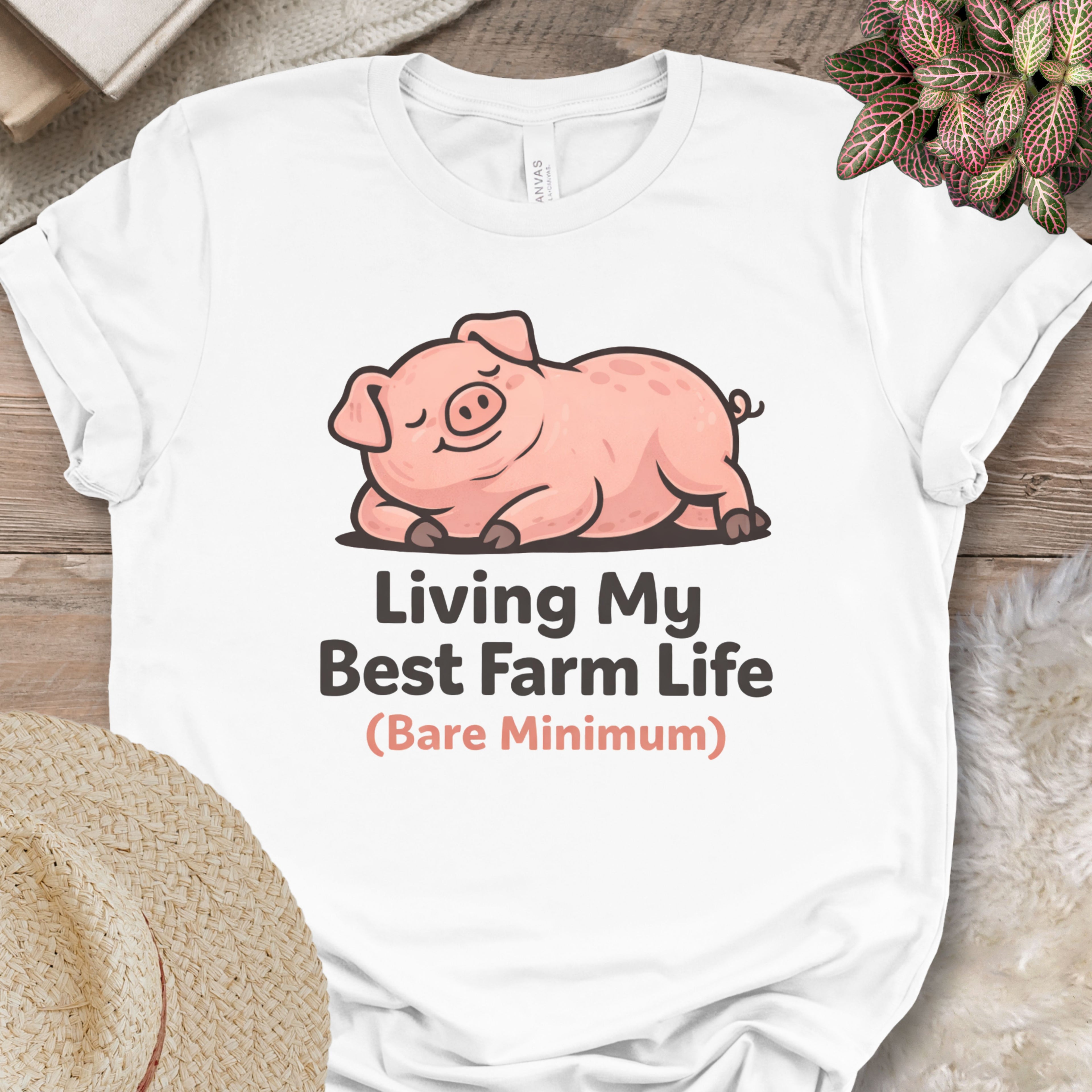 Funny Pig Farm Life Reality Tee