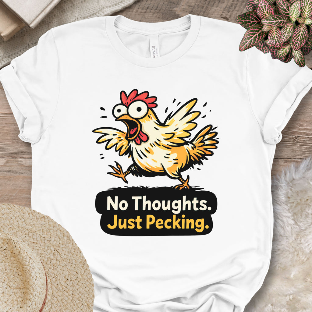 Funny Chicken Brain Empty Humor Tee