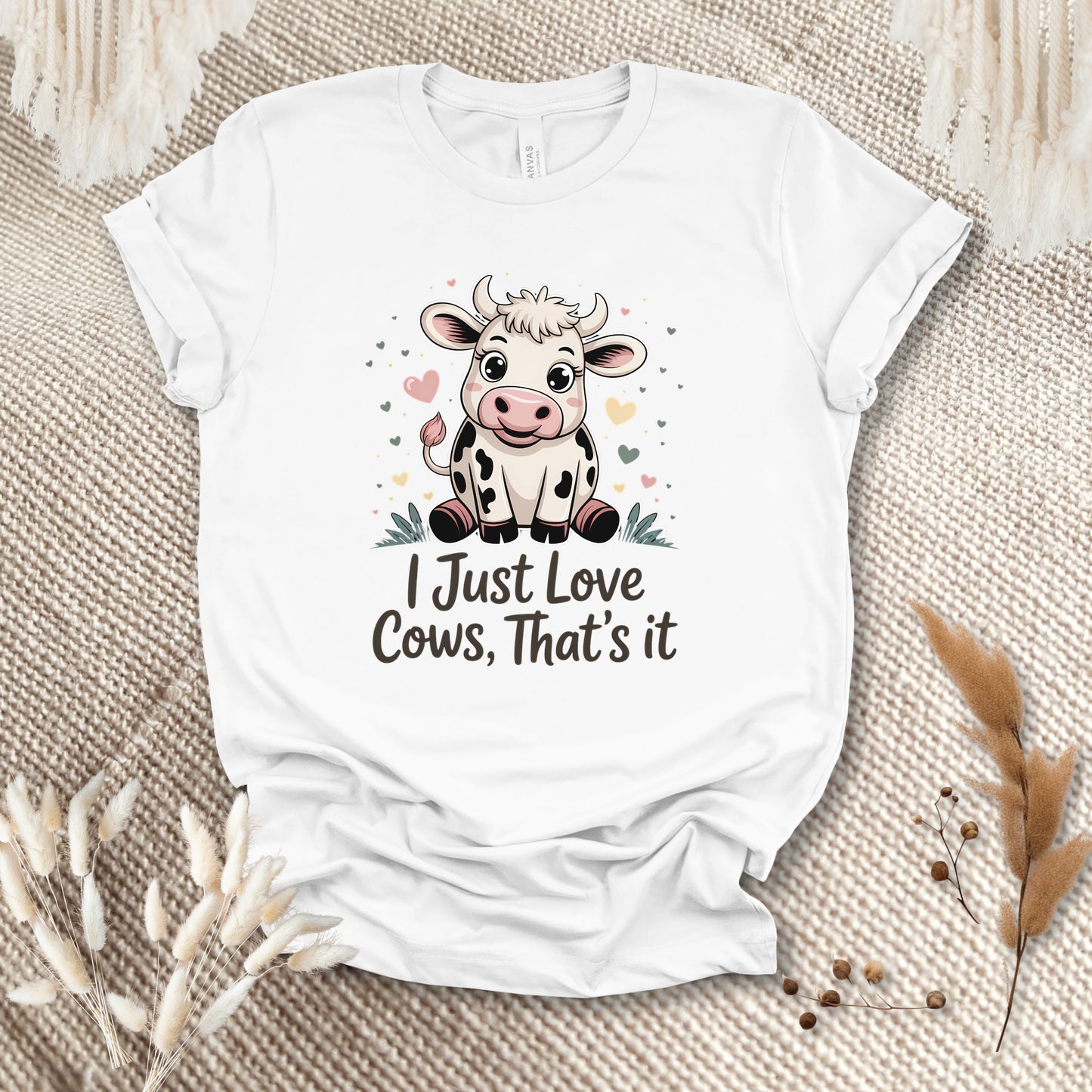 Cute Cow Lover T-Shirt – Kawaii Dairy Cow Graphic Tee for Farm Animal Fans