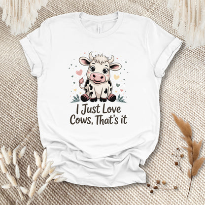 Cute Cow Lover T-Shirt – Kawaii Dairy Cow Graphic Tee for Farm Animal Fans