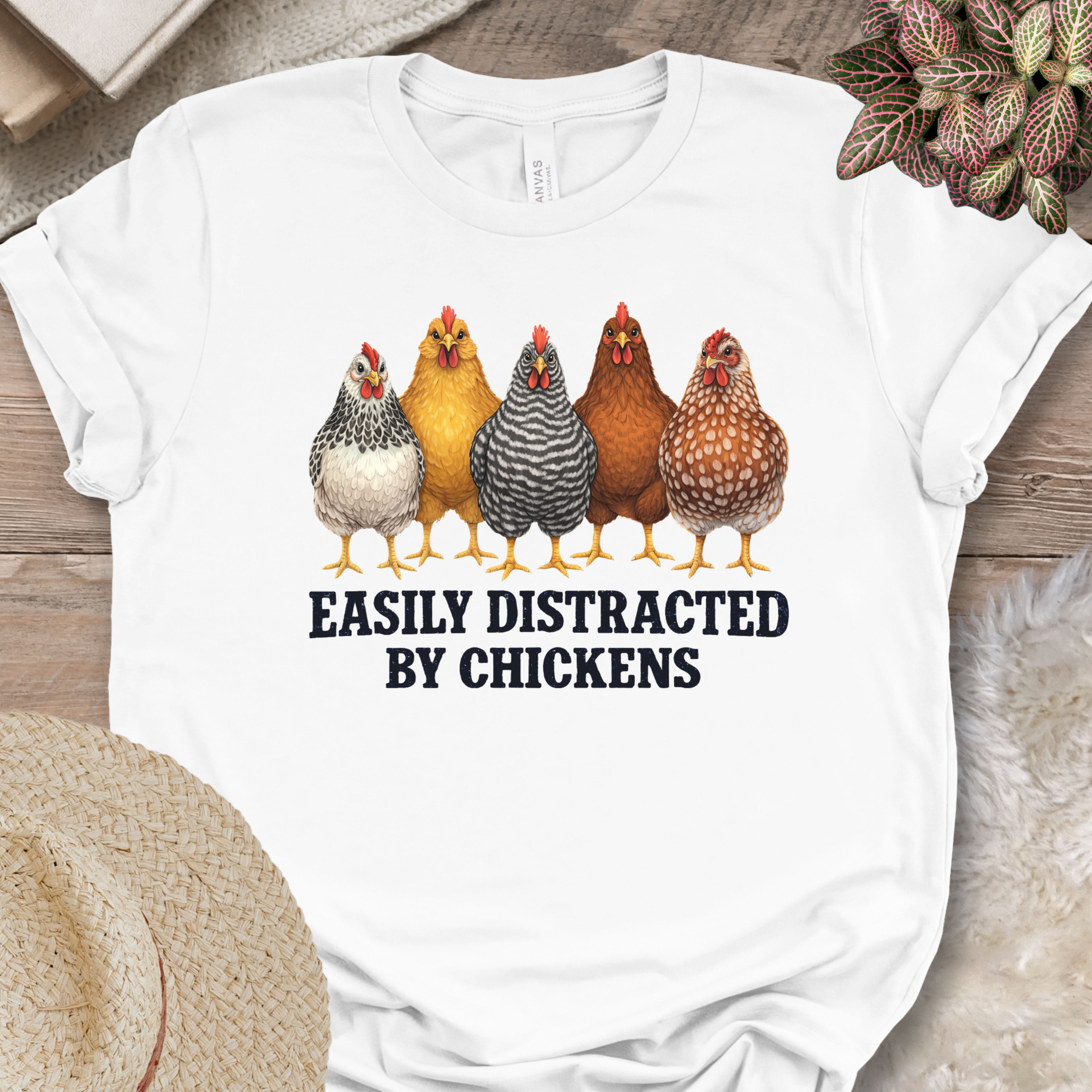 Distracted by Chickens Tee