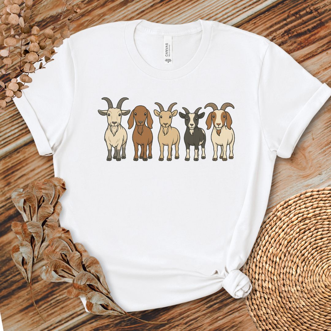 Cute Cartoon Goats Farm Shirt