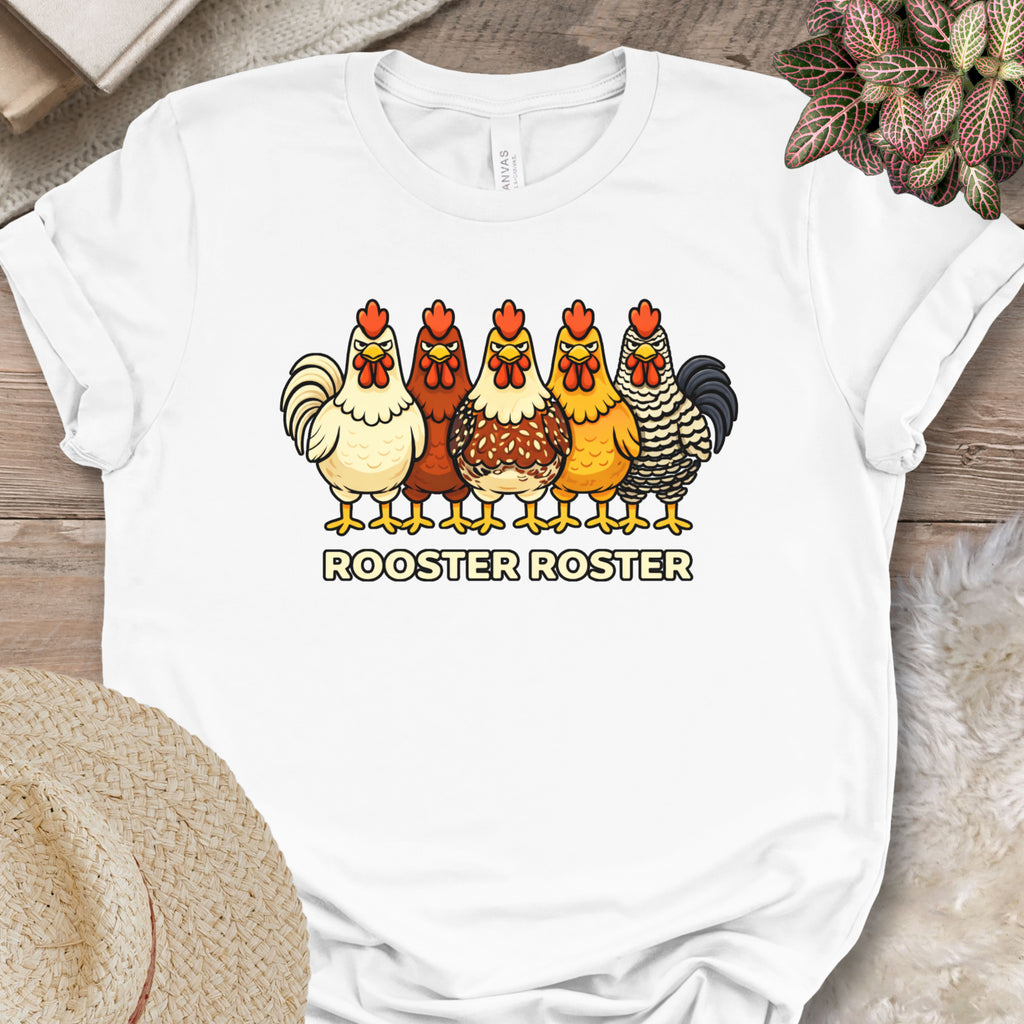 Rooster Lineup Farm Graphic T-Shirt