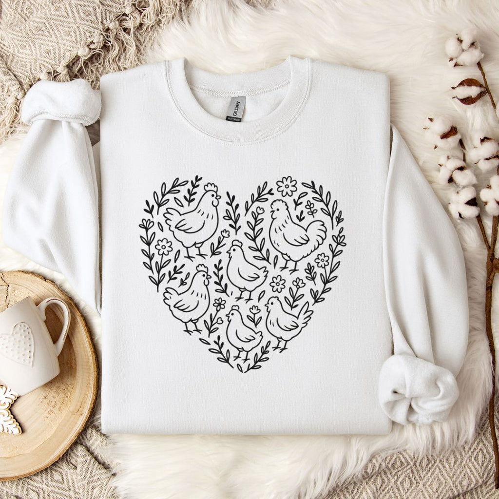 Chicken Heart Floral Sweatshirt
