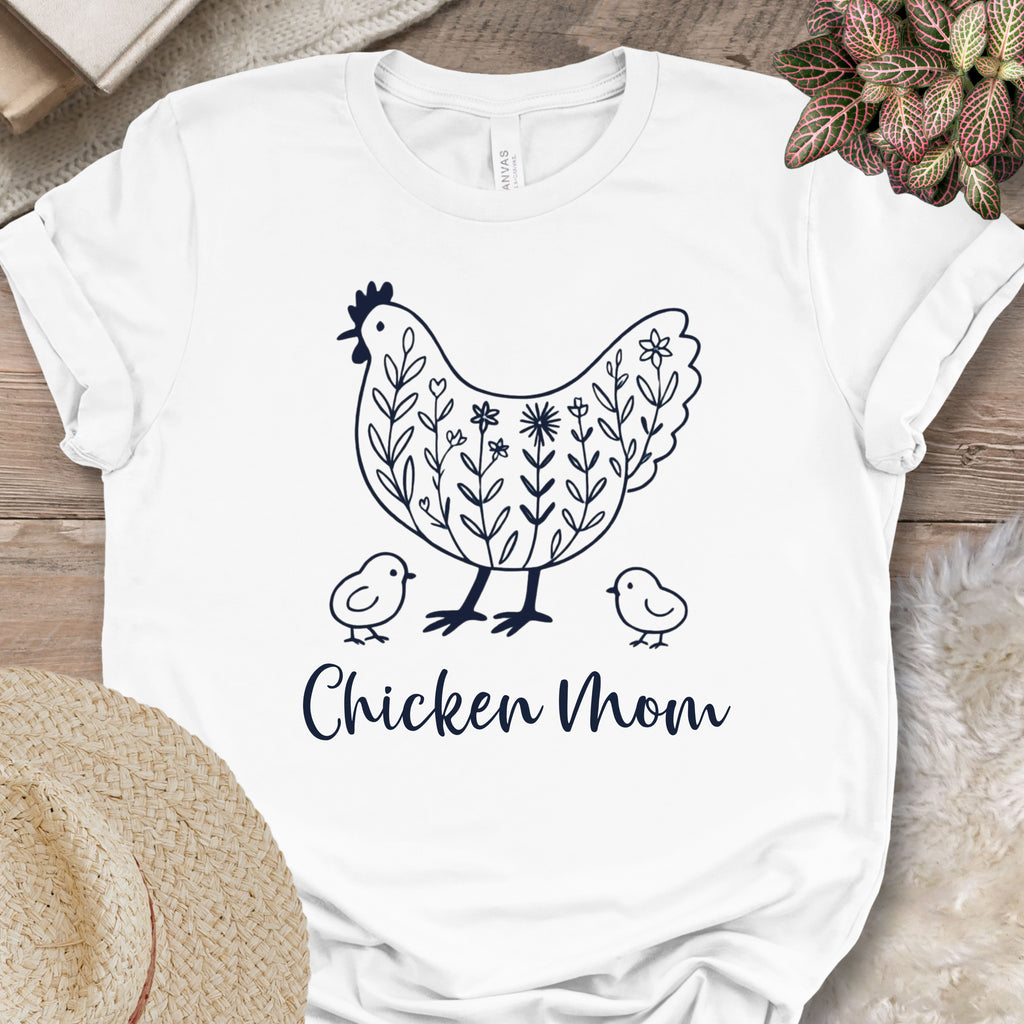 Floral Chicken Mom Tee