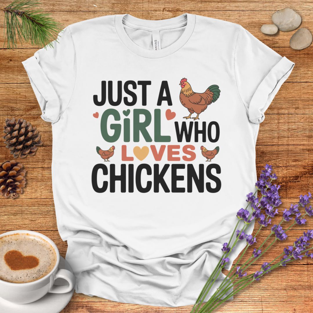 Vintage Just a Girl Chicken Tee