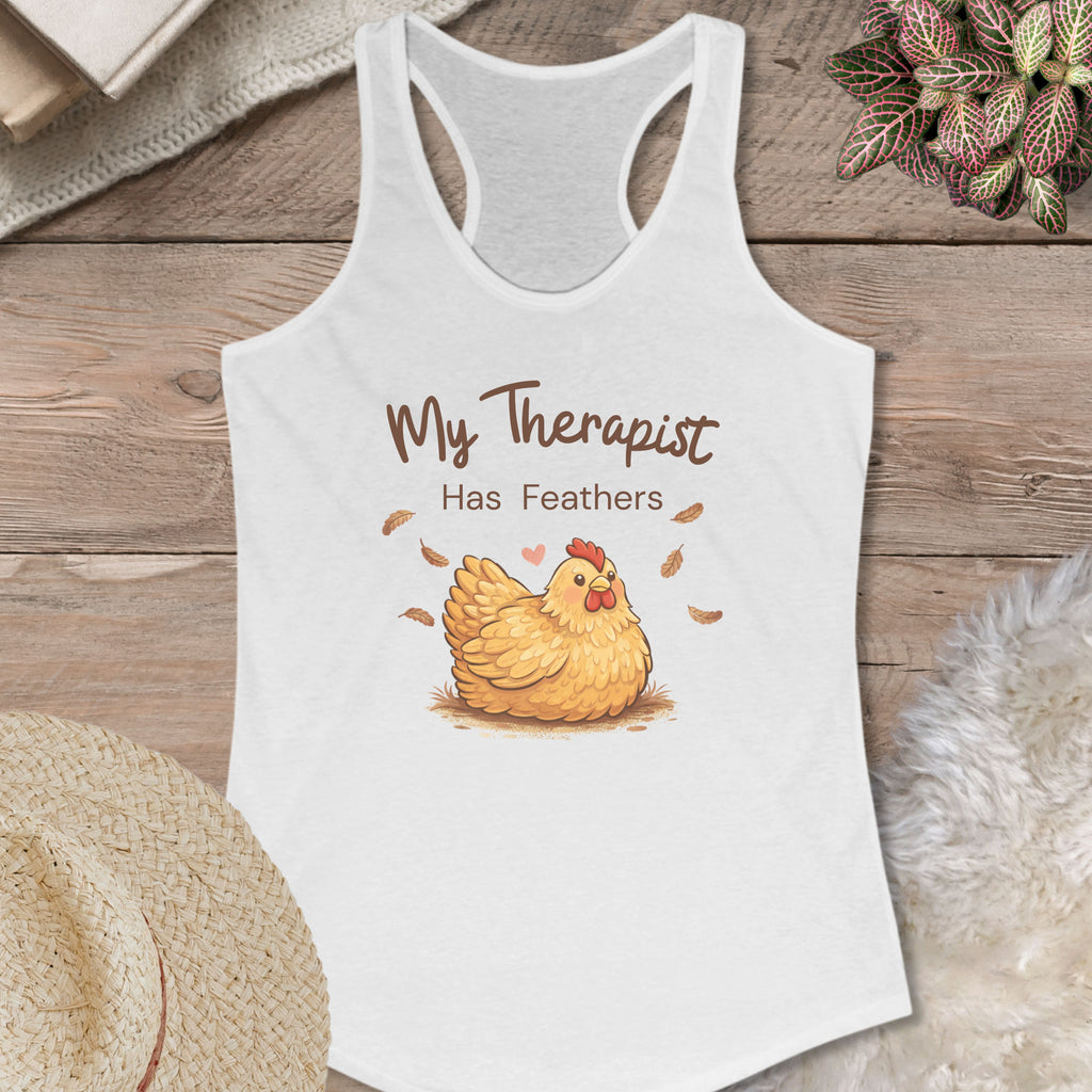 Feathered Therapist Chicken Tank Top