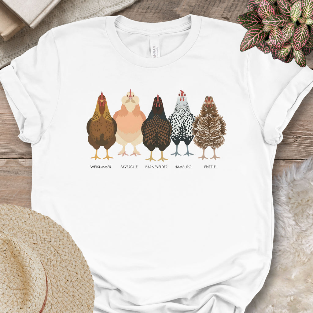 Backyard Chicken Breeds Tee (D)