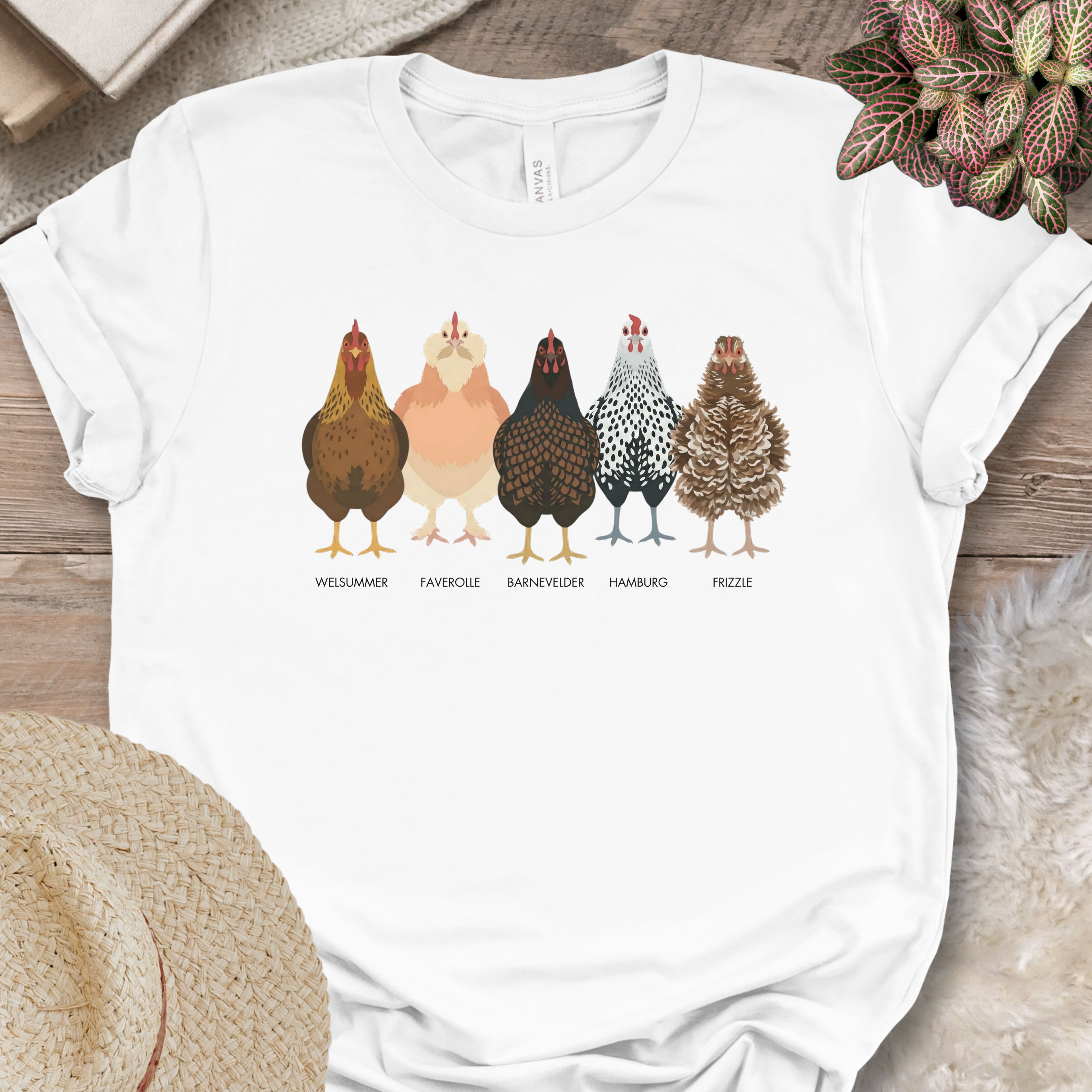 Backyard Chicken Breeds Tee (D)