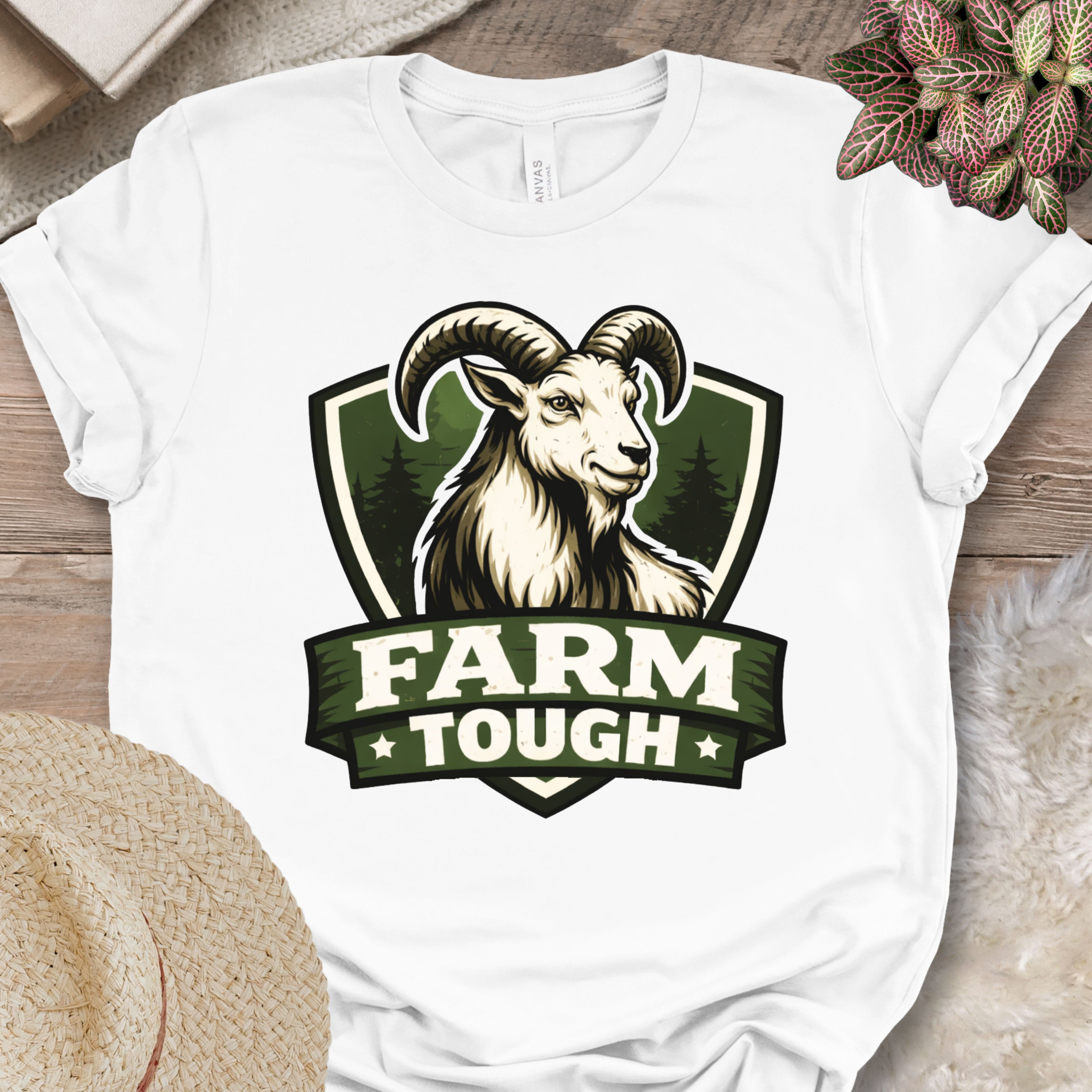 Farm Tough Goat Graphic T-Shirt