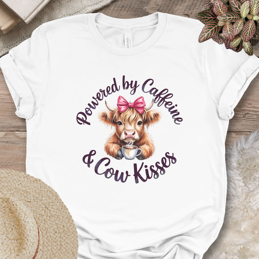 Powered by Caffeine & Cow Kisses Tee