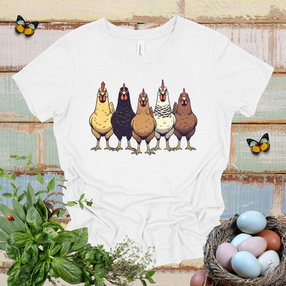 Kids Multicolor Chicken Lineup Tee
