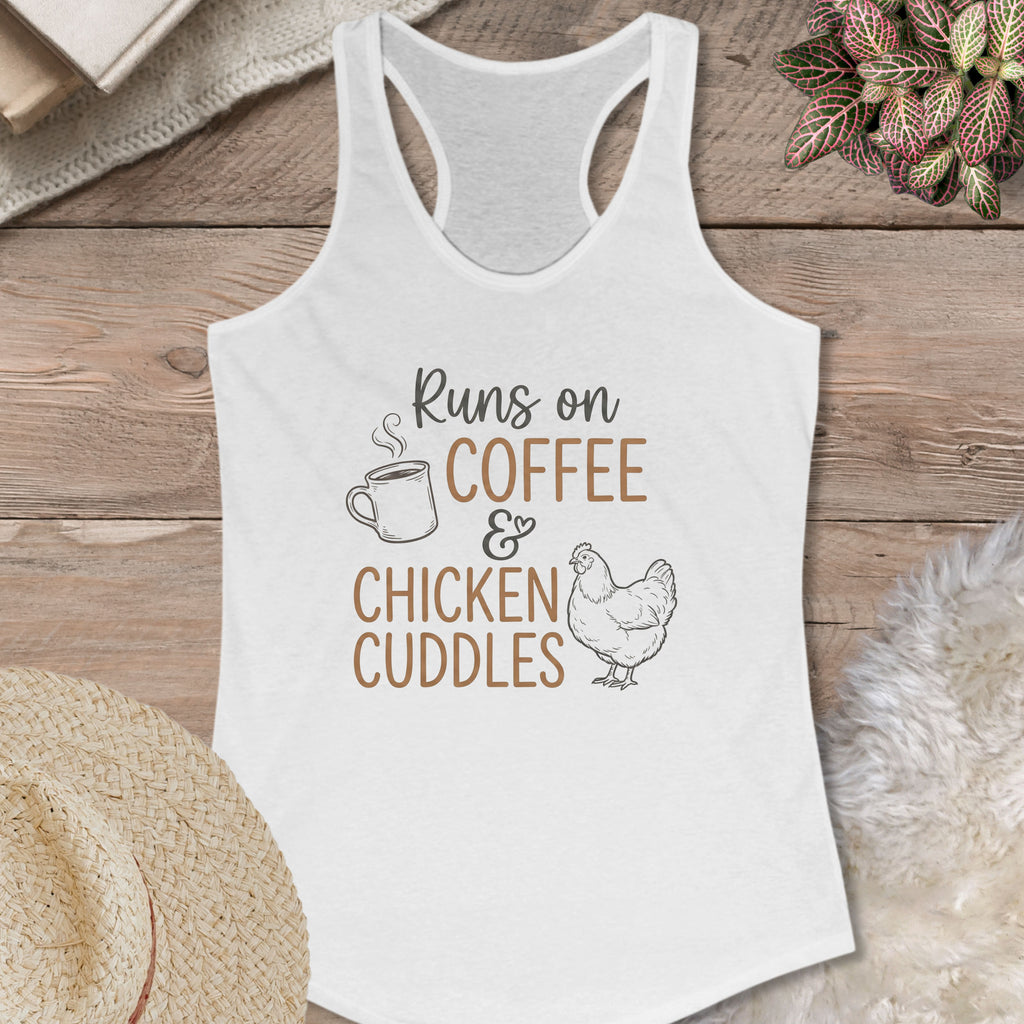 Coffee Chicken Cuddles Tank Top