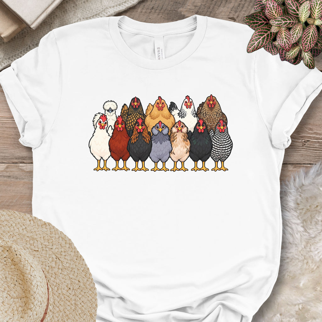 Colorful Backyard Hen Collection T-Shirt – Farm Fauna Co