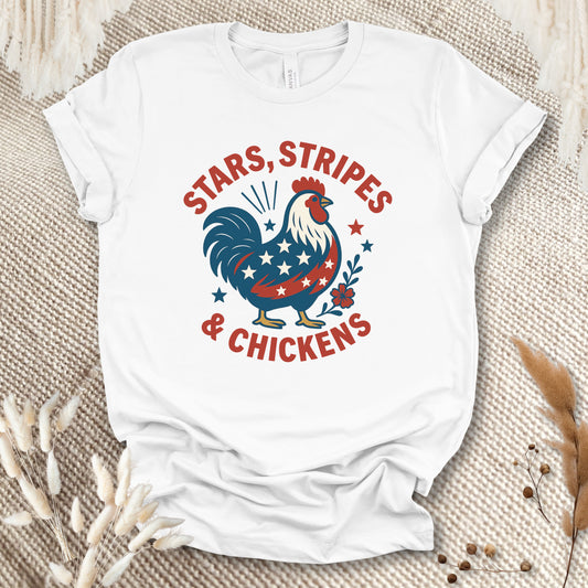Stars Stripes Chickens Shirt