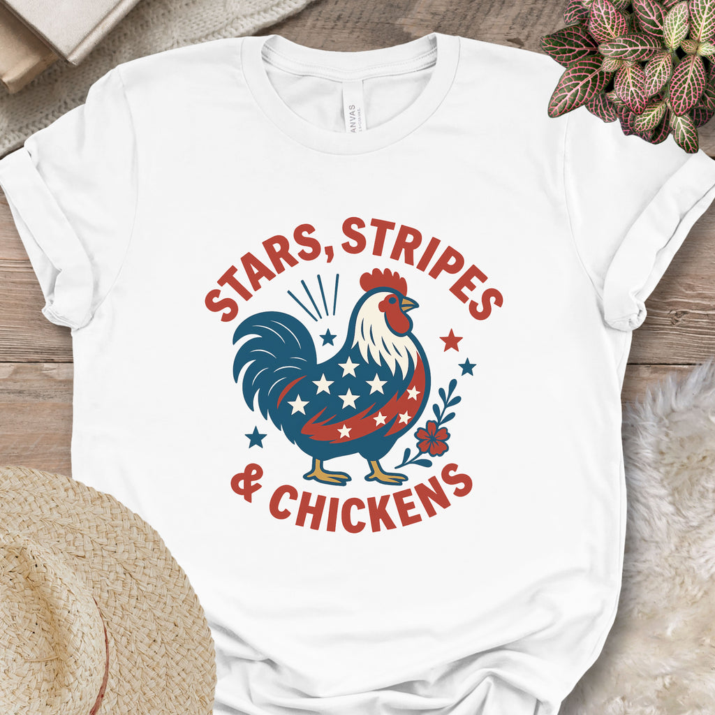 Stars Stripes Chickens Shirt