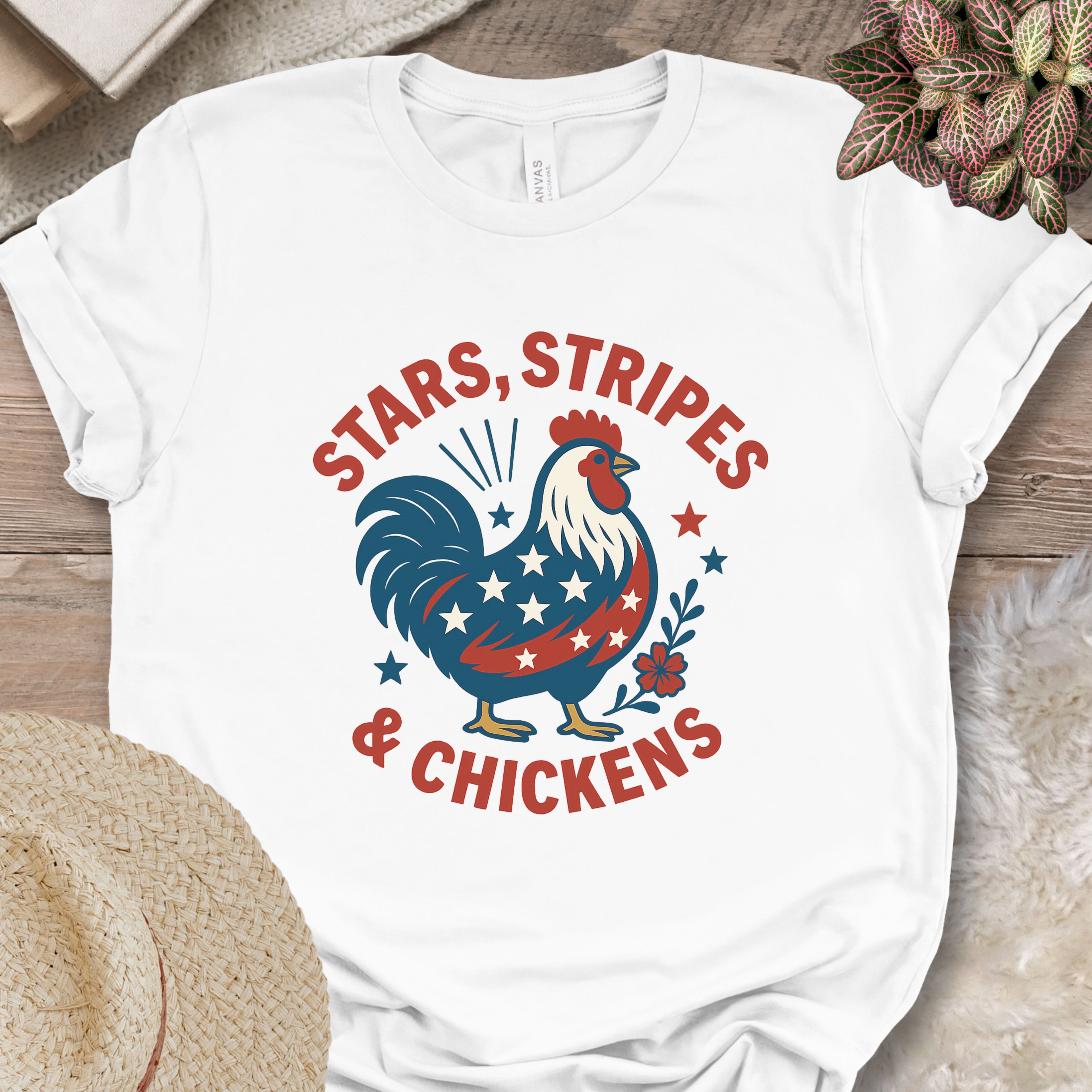 Stars Stripes Chickens Shirt