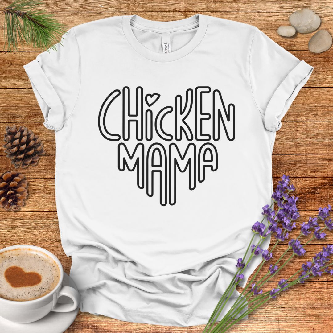 Retro Block Letter Chicken Mama Shirt