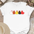 Cute Chicken Lineup Graphic Tee