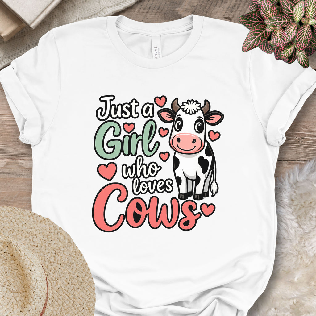 Just a Girl Who Loves Cows Kawaii Tee