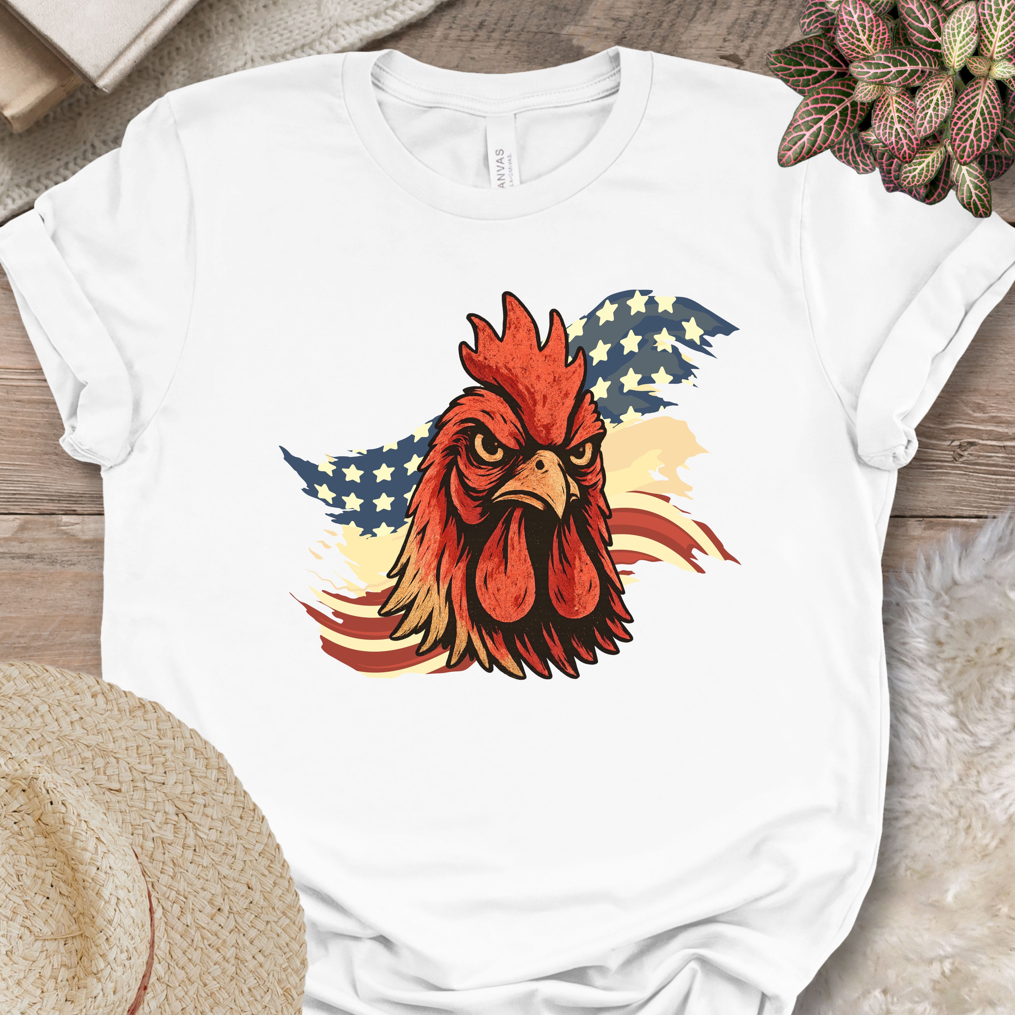 Patriotic Rooster Tee