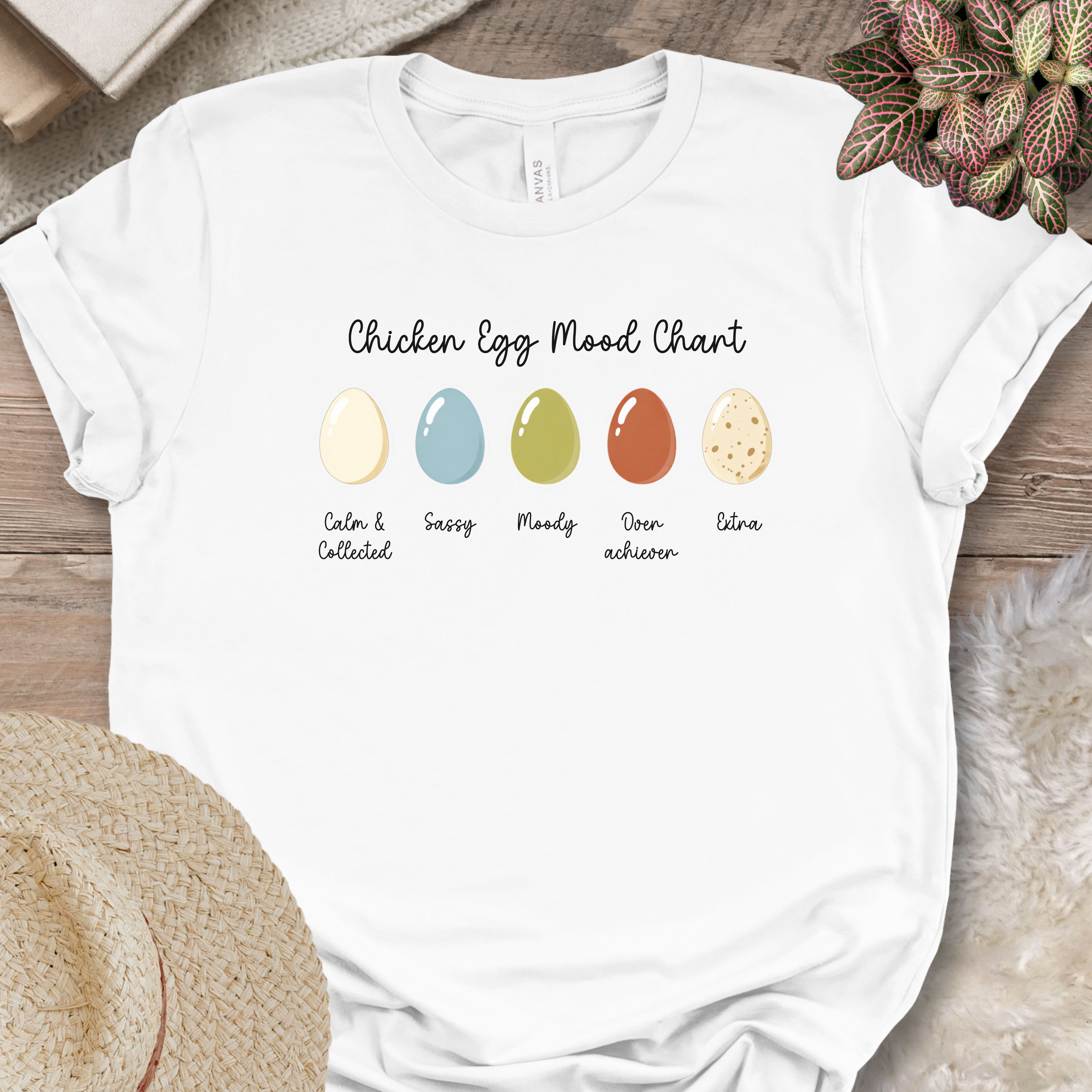 Chicken Egg Mood Chart Tee
