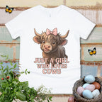 Kids "Just a Girl Who Loves Cows" Tee