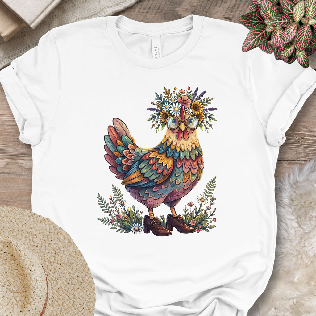 Colorful Chicken Art T-Shirt