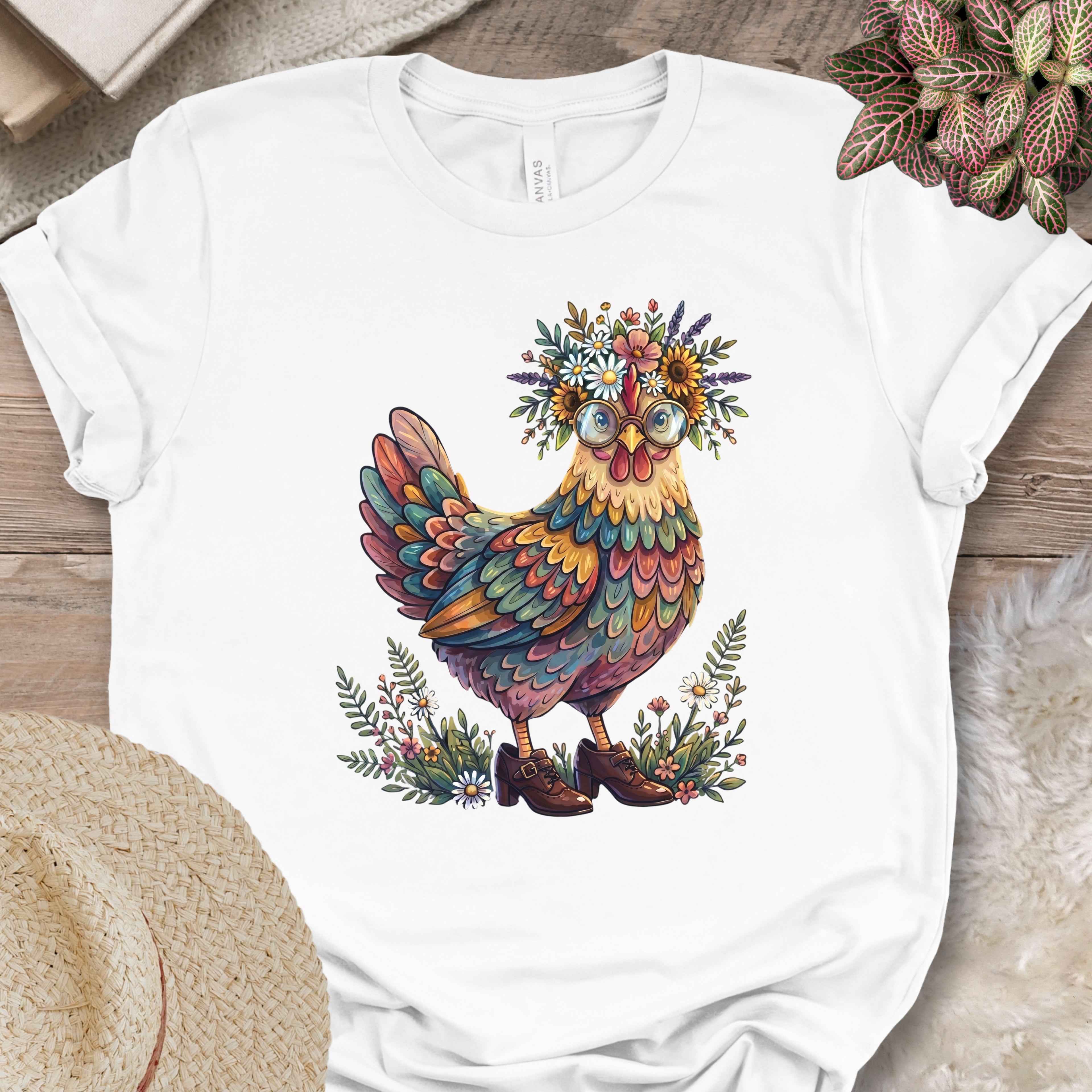Colorful Chicken Art T-Shirt